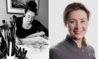 Rachel Jackson working as a medical illustrator and as a dentist in Aberdeen in side by side shots.