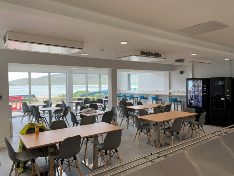 Barra Airport's cafe.