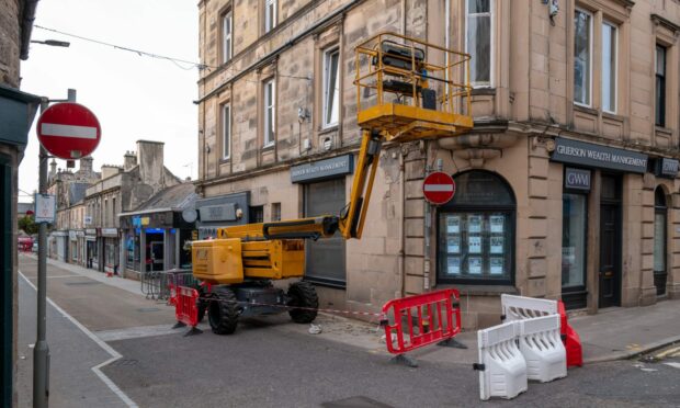 The four streets have been closed while a building on Batchen Street is made safe. Image: Jasperimage