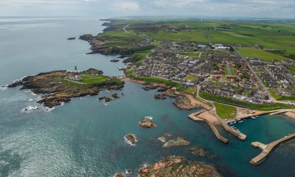 Boddam Lighthouse on the Aberdeenshire coast.