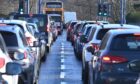 The roadworks on the King George VI bridge caused massive queues on many routes south of Aberdeen city centre. Image: Chris Sumner/DC Thomson