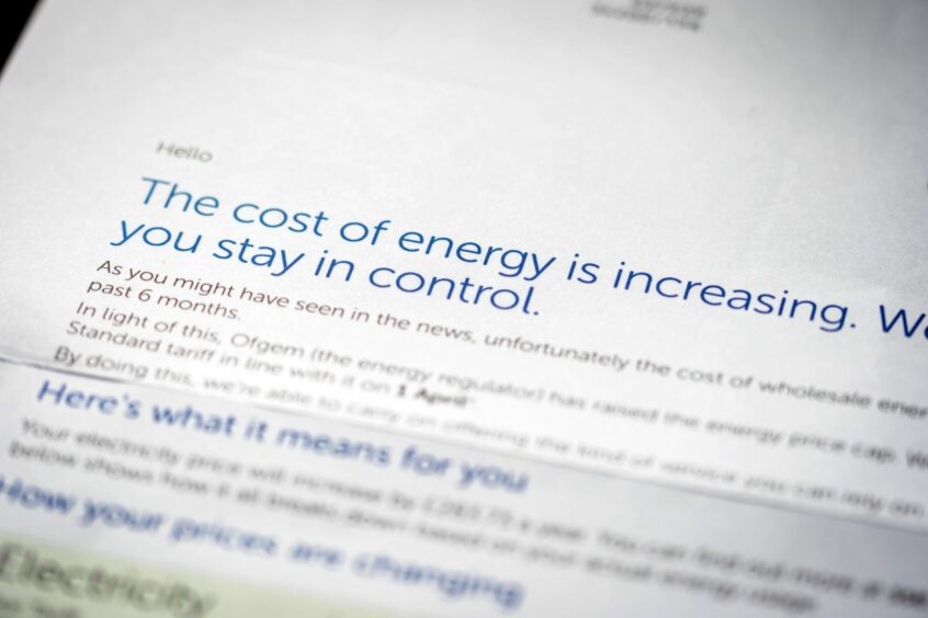 Letter highlighting rising energy costs