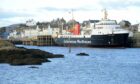 MV Isle of Arran docked in Lochboisdale.