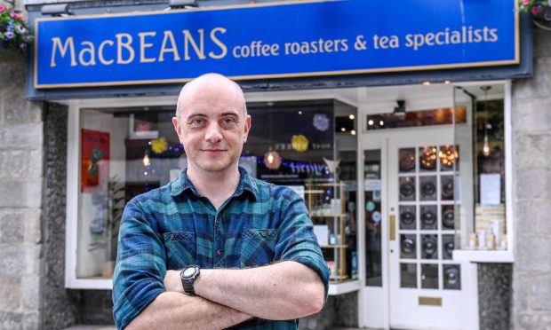 MacBeans owner Brian Milne has been forced to increase customer costs. Image: Darrell Benns/DC Thomson