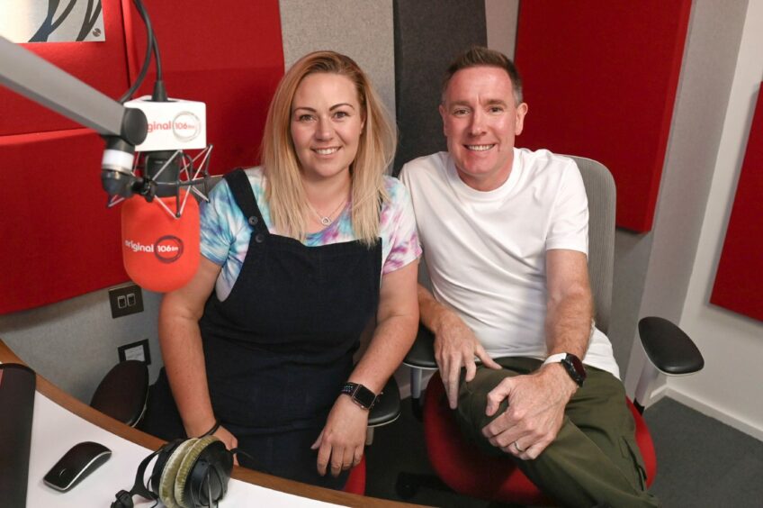 Original 106 breakfast presenters Claire Kinnaird and Pete McIntosh
