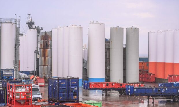 The incident at the industrial site caused four people to be treated by paramedics and one to be hospitalised . Image: Darrell Benns/ DC Thomson.