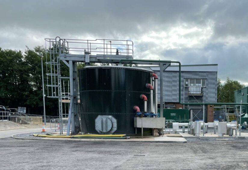 A Ellon Waste Water Treatment Works tank. Image: Scottish Water.