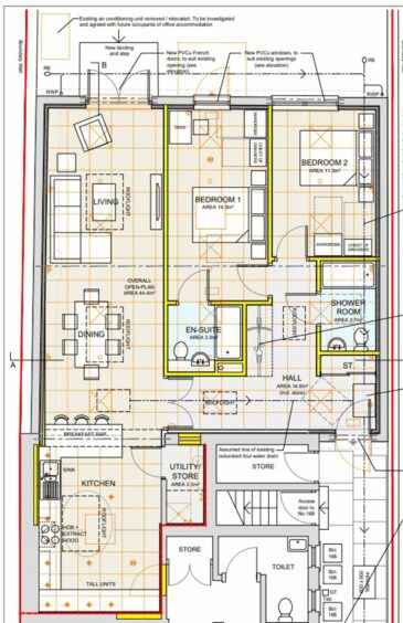 The floor plans for the new flat