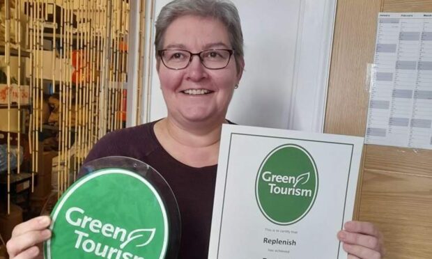 Donna Maver has been presented with a Green Tourism Award.
