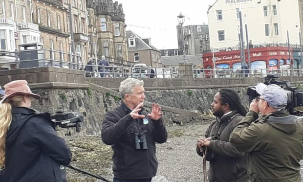 Sunday night's episode of Countryfile sees wildlife cameraman and presenter Hamza Yassin in Oban. Image: RSPB Scotland.