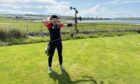 Orkney's Helen Corsie pictured in training for archery.