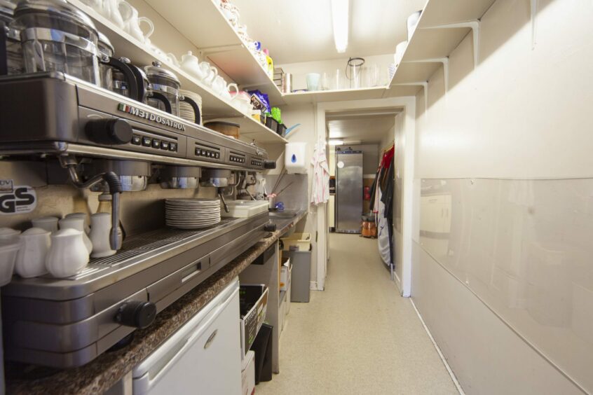 Part of the commercial kitchen area,