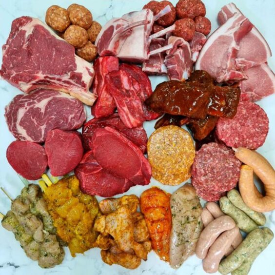 a smorgasbord of meat from JK fine foods