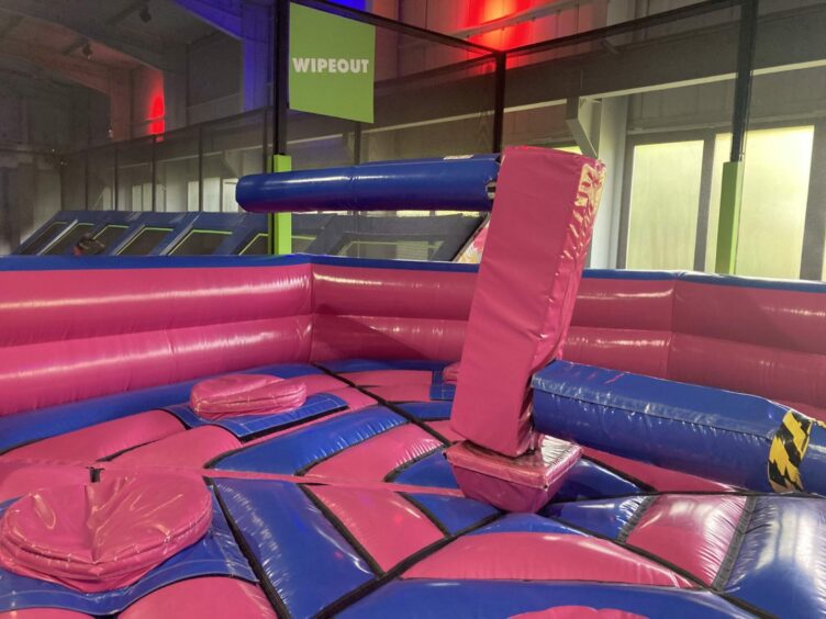 'Total Wipeout' area at Jump In trampoline park.
