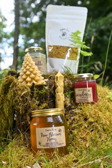 Aberdeen's Carnie Bees' flavoured honey and beeswax candles.