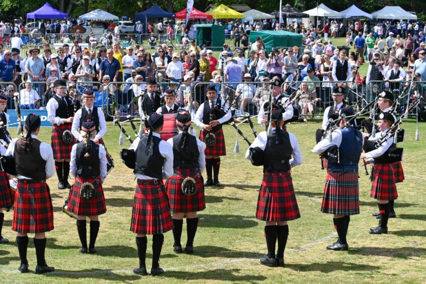 Band playing in the arena.