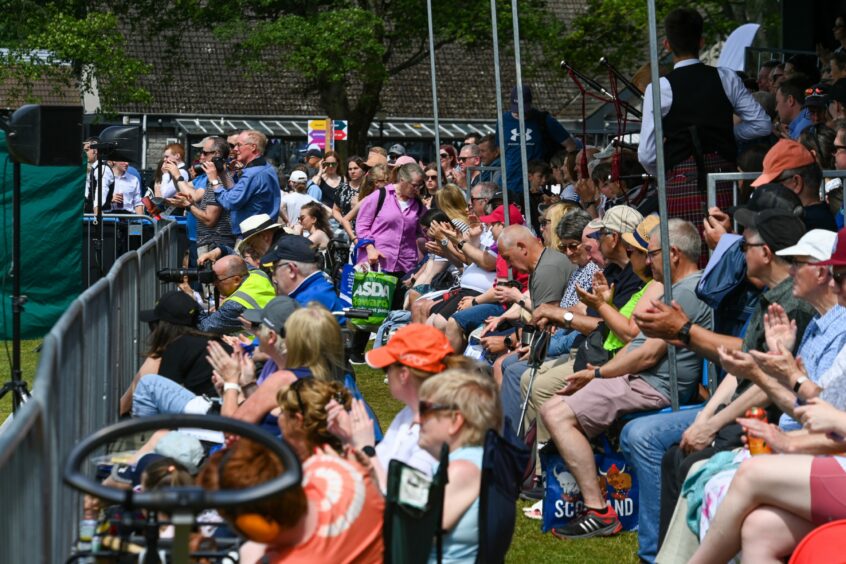 Large crowds at the event.