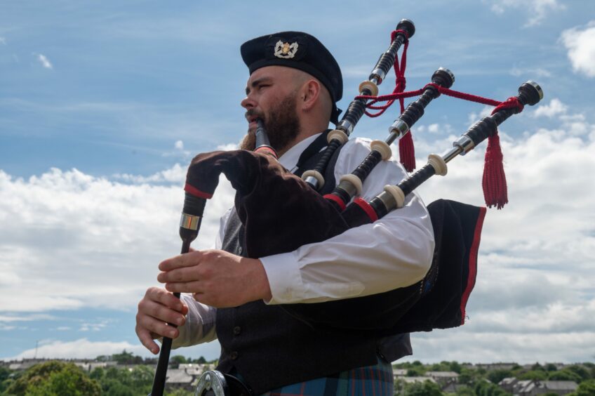 Jake Scott of Fraserburgh RBL Pipe Band. 