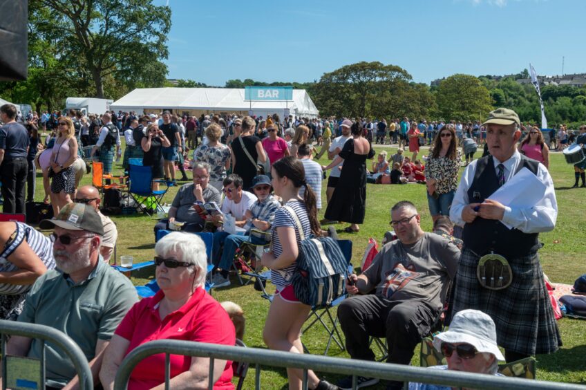 Crowds gathered for the European Pipe Band Championships at Duthie Park 