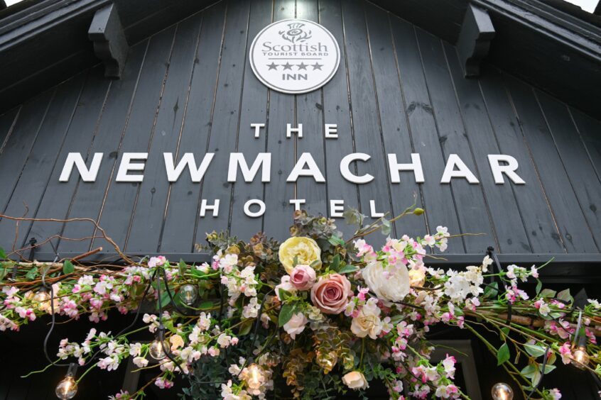 The Newmachar Hotel sign