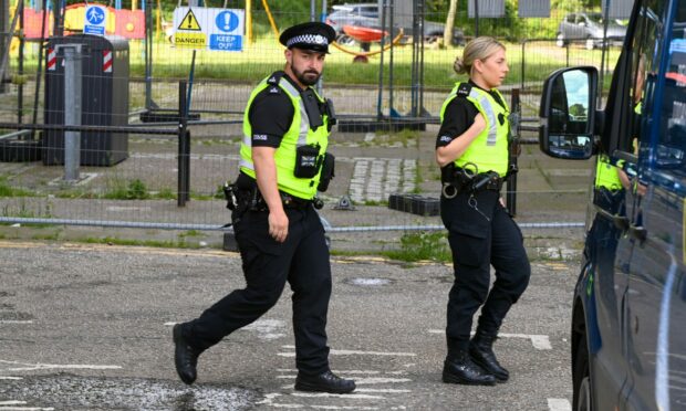 Police have been spotted coming in and out of Marischal Court. Image: Kenny Elrick/DC Thomson