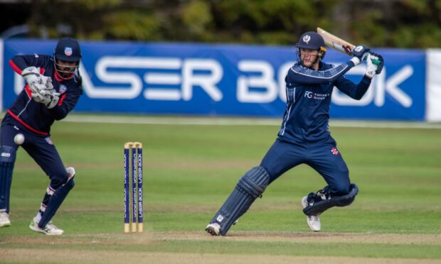 Michael Leask, right, fancies Scotland's chances of qualifying for the Cricket World Cup