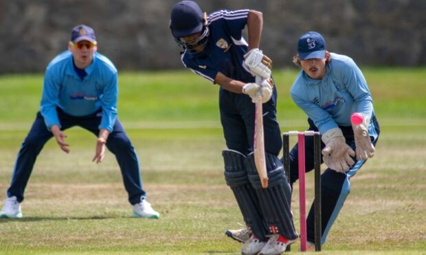 Manu Saraswat in action for Aberdeenshire. 
Image: Kath Flannery/DC Thomson