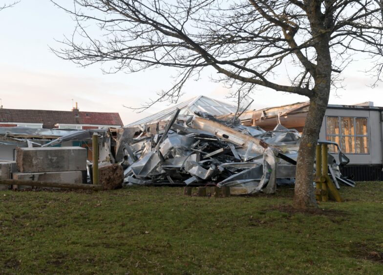Demolition of Braeside School begins in February 2021. Image: Kath Flannery/DC Thomson.
