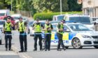 A large police presence was visible in Inverurie while an investigation took place. Image: Kami Thomson/ DC Thomson.