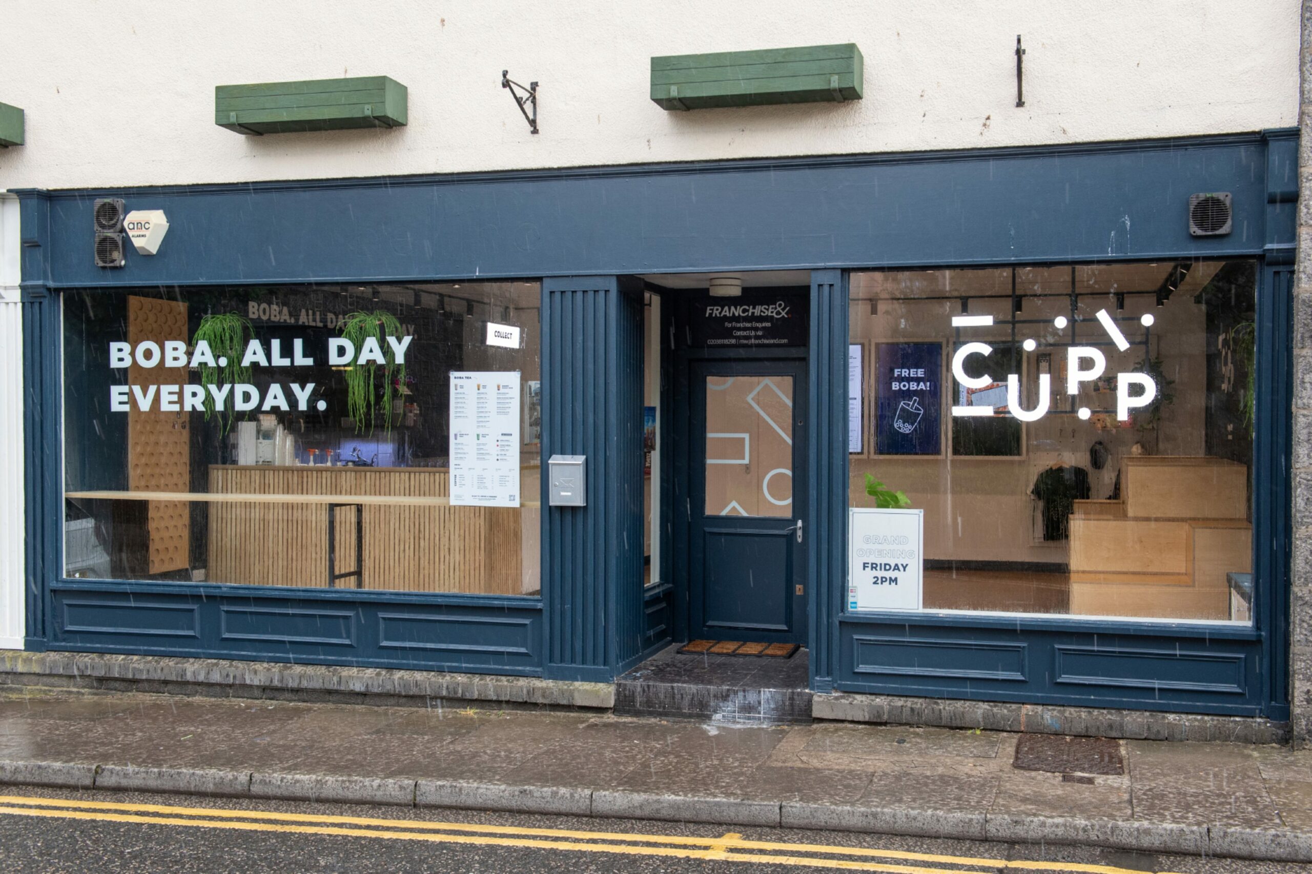 Exterior of new CUPP Bubble Tea shop on Thistle Street in Aberdeen.