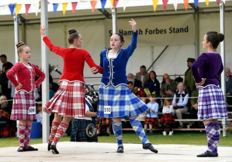 Highland dancing at Lonach Highland Games. 