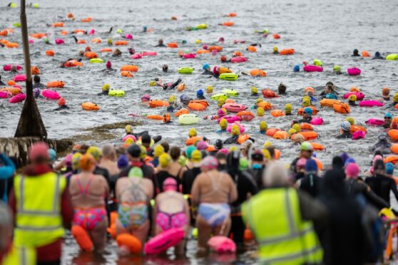 The Kessock Ferry Swim had more than 250 swimmers take part. Image: Paul Campbell/DC Thomson.