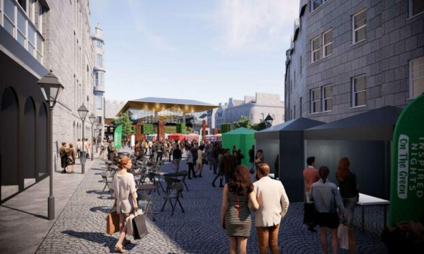 A concept image of a redeveloped Aberdeen Market. Image: Supplied by Aberdeen City Council/Halliday Fraser Munro