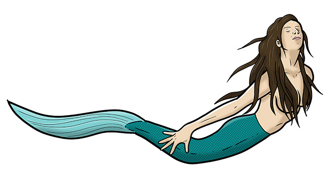An illustration of a mermaid