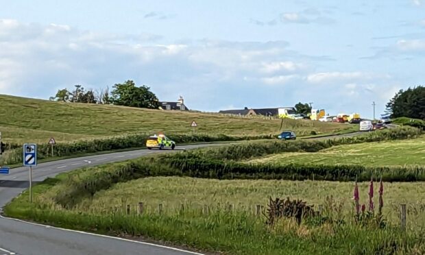 A947 crash near Oldmeldrum