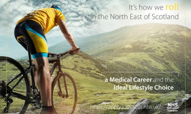 A previous NHS Grampian recruitment campaign. Image: Supplied.