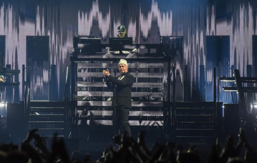 Neil Tennant and Chris Lowe on the Synth Keyboard energised the crowds encouraging them to clap along to their music.