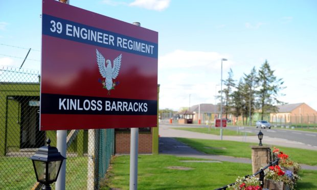 The main entrance to Kinloss Barracks.

Picture by Gordon Lennox 26/08/2016