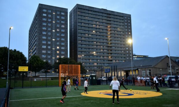 There are hopes Tillydrone will have its own Cruyff Court, like the city's first in Catherine Street, by the end of March. Image: Kenny Elrick/DC Thomson