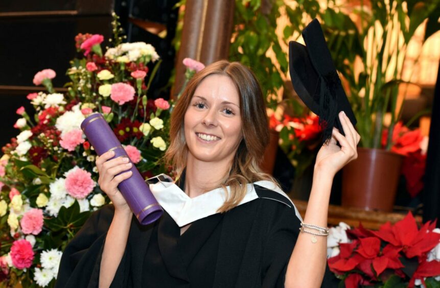 Loren at her RGU graduation in 2015 after achieving BeNG Electronic and Electrical engineering degree.