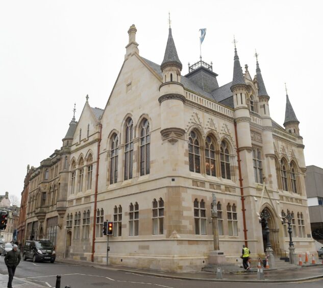 The facade of Inverness Town House at the heart of the city.