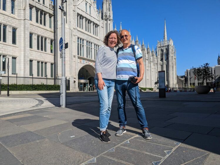 German tourists Maike and Bernd thought Aberdeen was "very easy" to navigate. Image: Alastair Gossip/DC Thomson