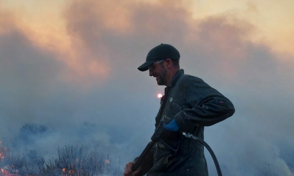 A gamekeeper on the front line of the wildfire at Cannich