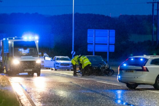 The collision occurred on the A96 near Lhanbryde. Image: Jasperimage.