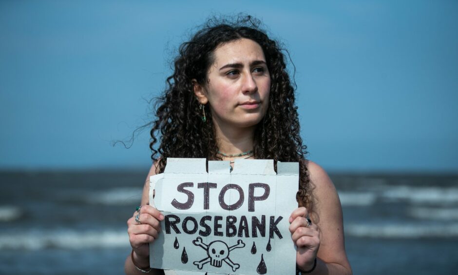Rosebank protestor Naroa Hammerson.