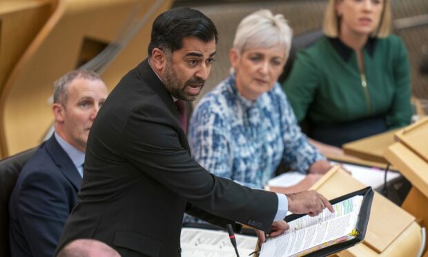 Humza Yousaf criticised Labour's stance around North Sea oil and gas at Holyrood. Image: PA.
