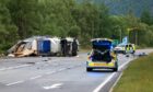 Lorry overturned in A9 crash near Aviemore