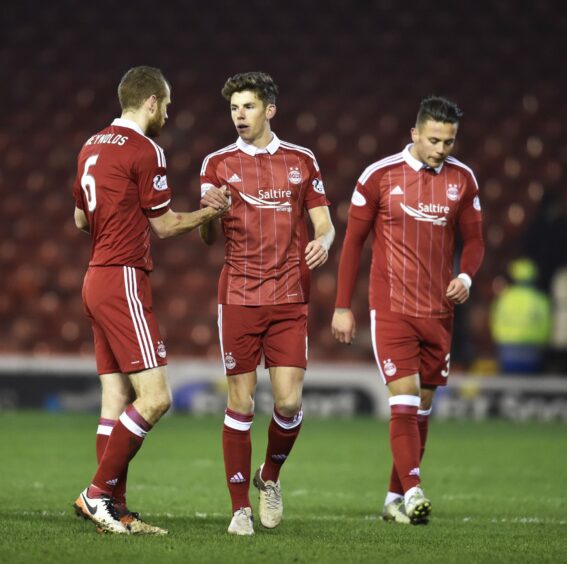  Ryan Christie in the Dons' 2016/17 club strip.