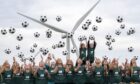 Footballers from across Scotland attended the launch event to mark Scottish Power’s  sponsorship deal with SWF and the SWPL. Image: PA.