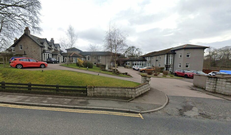 Exterior of Grove Care Home in Kemnay.